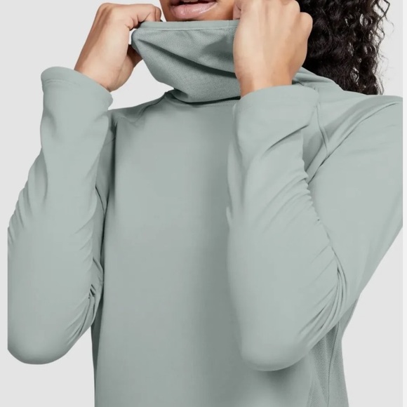 Under Armour Long-Sleeve ColdGear Reactor Green Hoodie XS Running Shirt - Picture 1 of 9